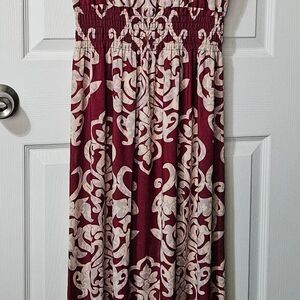Shein Women's Red and Burgundy Dress